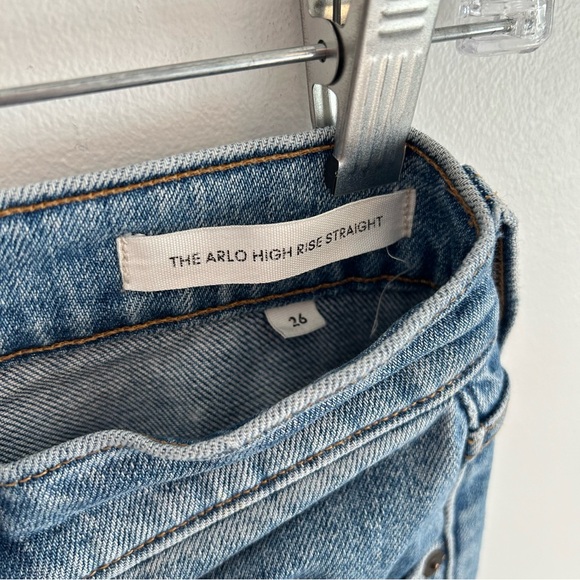 (SOLD) DENIM FORUM x ARITZIA The Arlo High Rise Straight Size 26 - Picture 10 of 17
